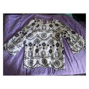 Shein wide sleeve blouse